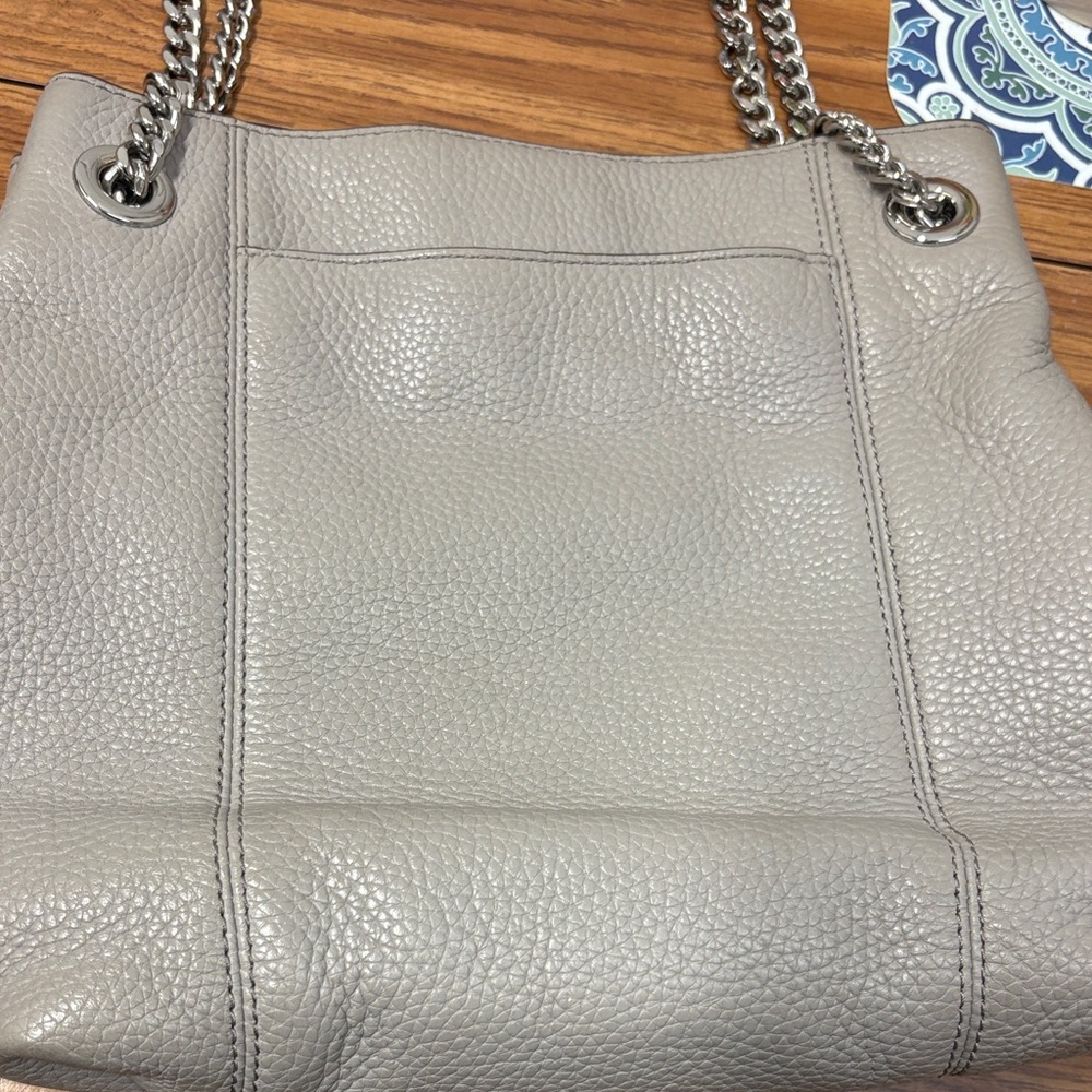 Michael Kors Pebble Leather Shoulder Bag in Light Gray - Picture 4 of 5
